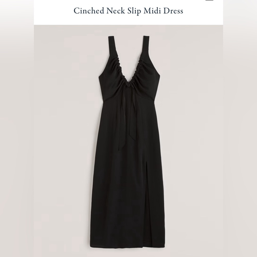 Women's Abercrombie and fitch 
Cinched Neck Slip Midi Dress